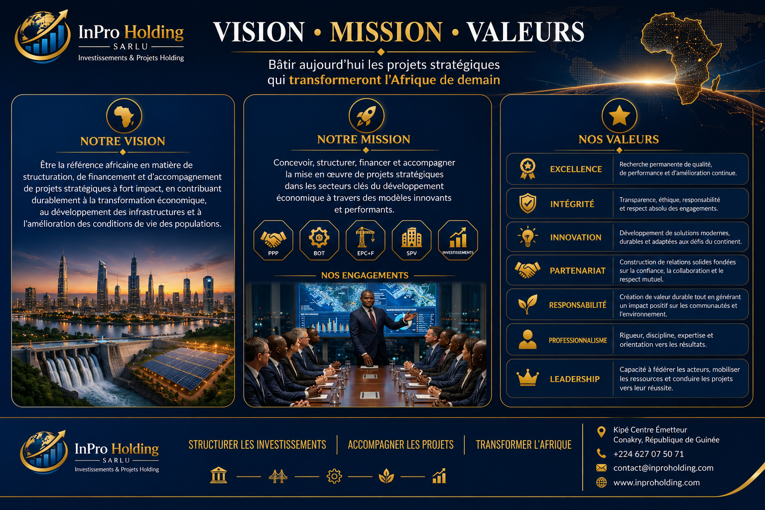 Vision Mission Valeurs InPro Holding